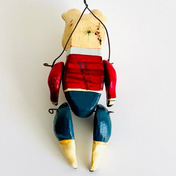 Rare 1980 Jointed Dapper Pig Ornament THC Taiwan Vintage - Picture 3 of 9